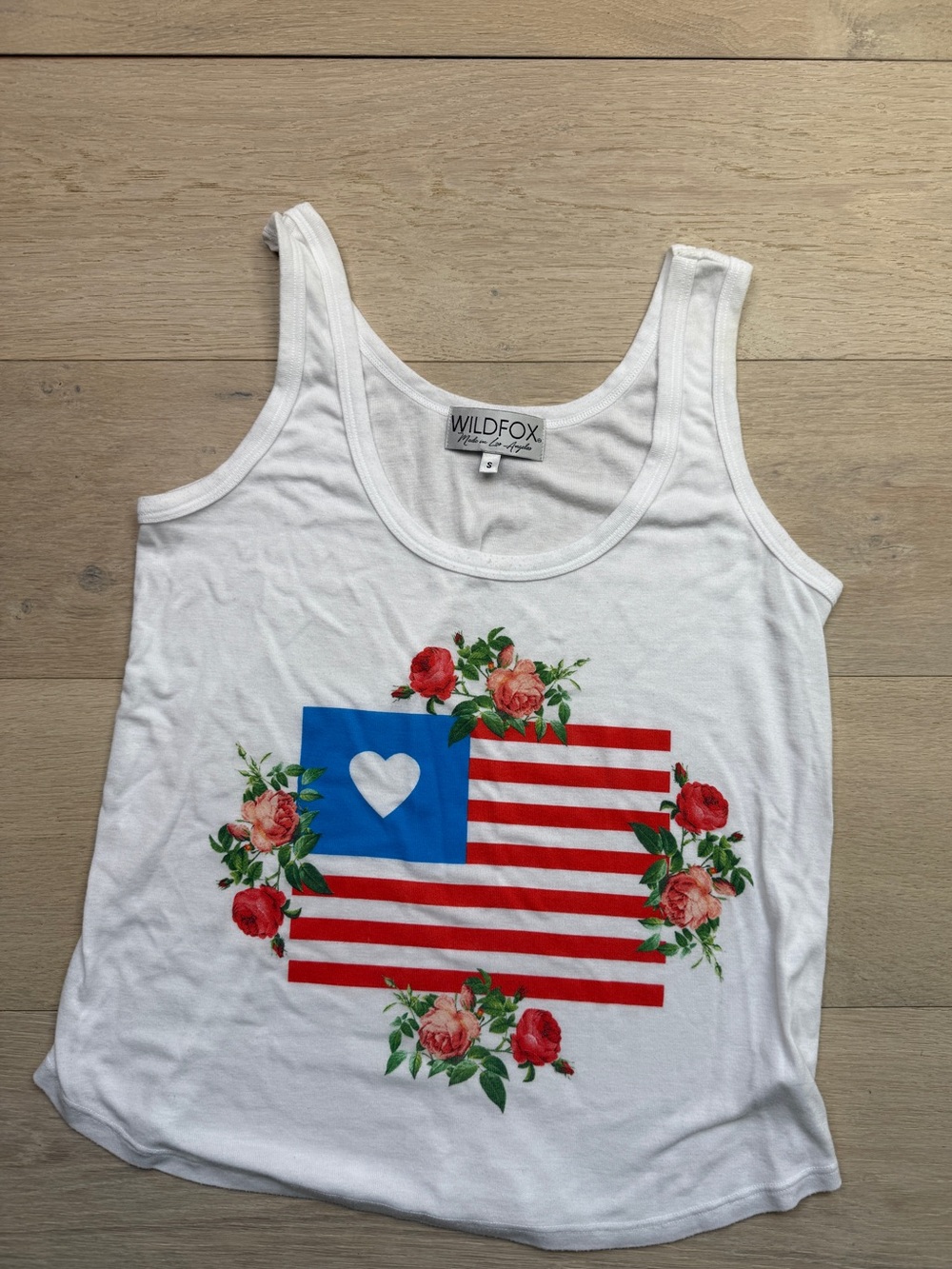 Wildfox Granny's Flag Roadtrip Tank